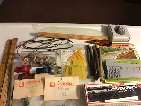 this includes detail parts, air brushes, compressors and pretty much anything else found on our desks or in layout room. . Ho model railroad yard sale